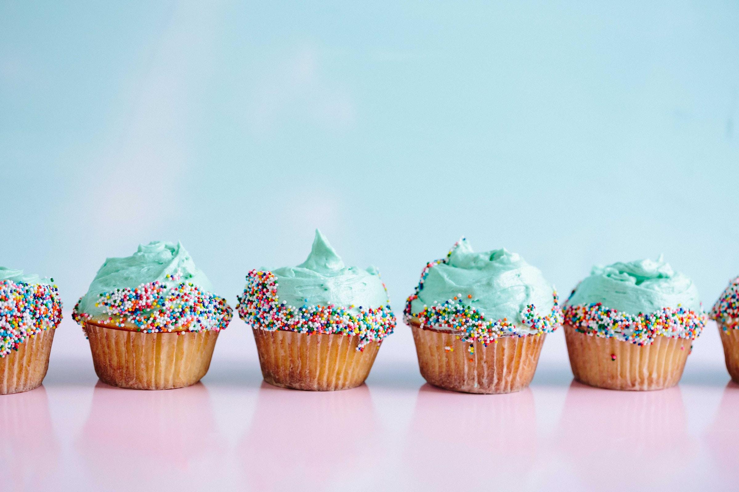 Row of Cupcakes